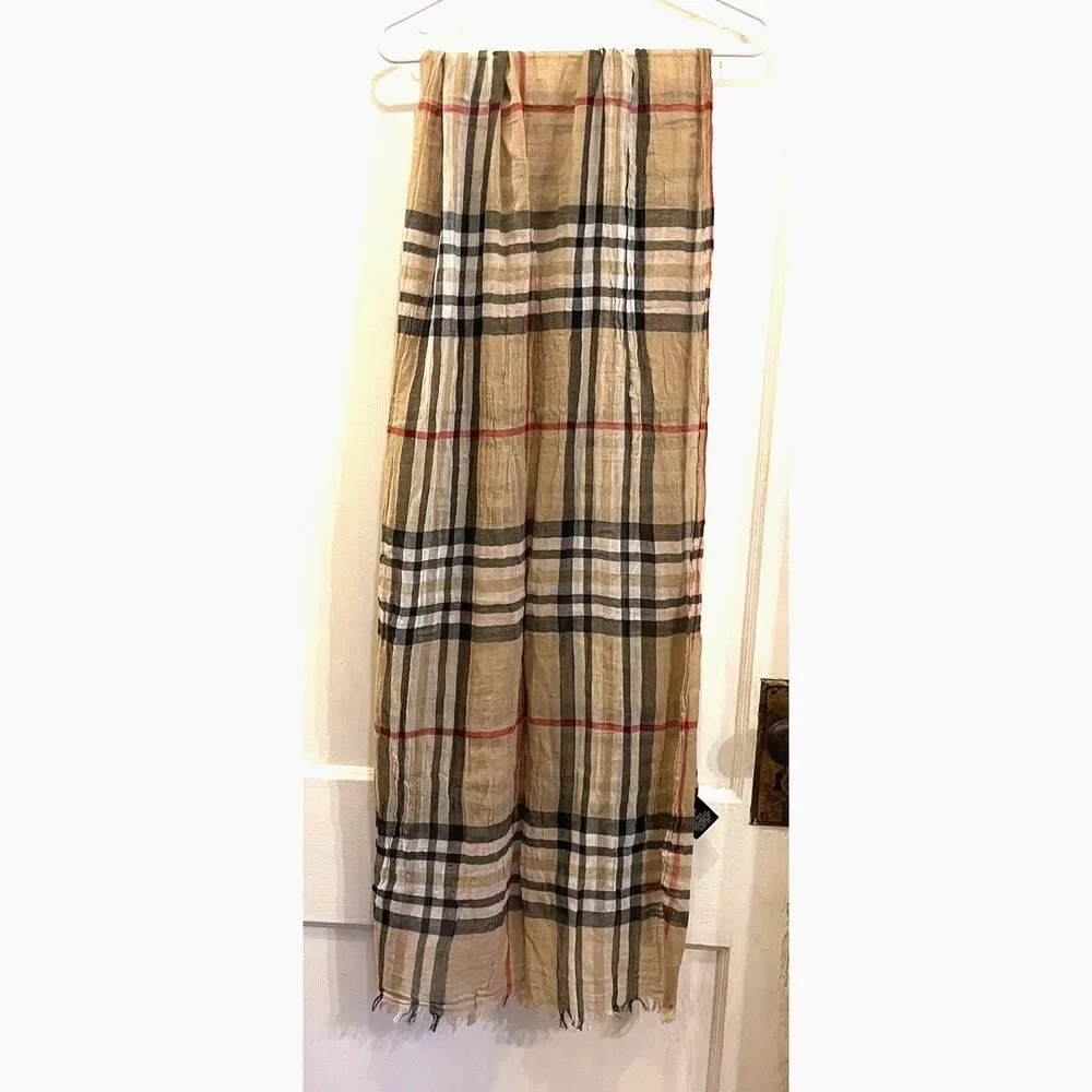 LORD & TAYLOR Multicolor Nova Check Neck Scarf   Women's One Size